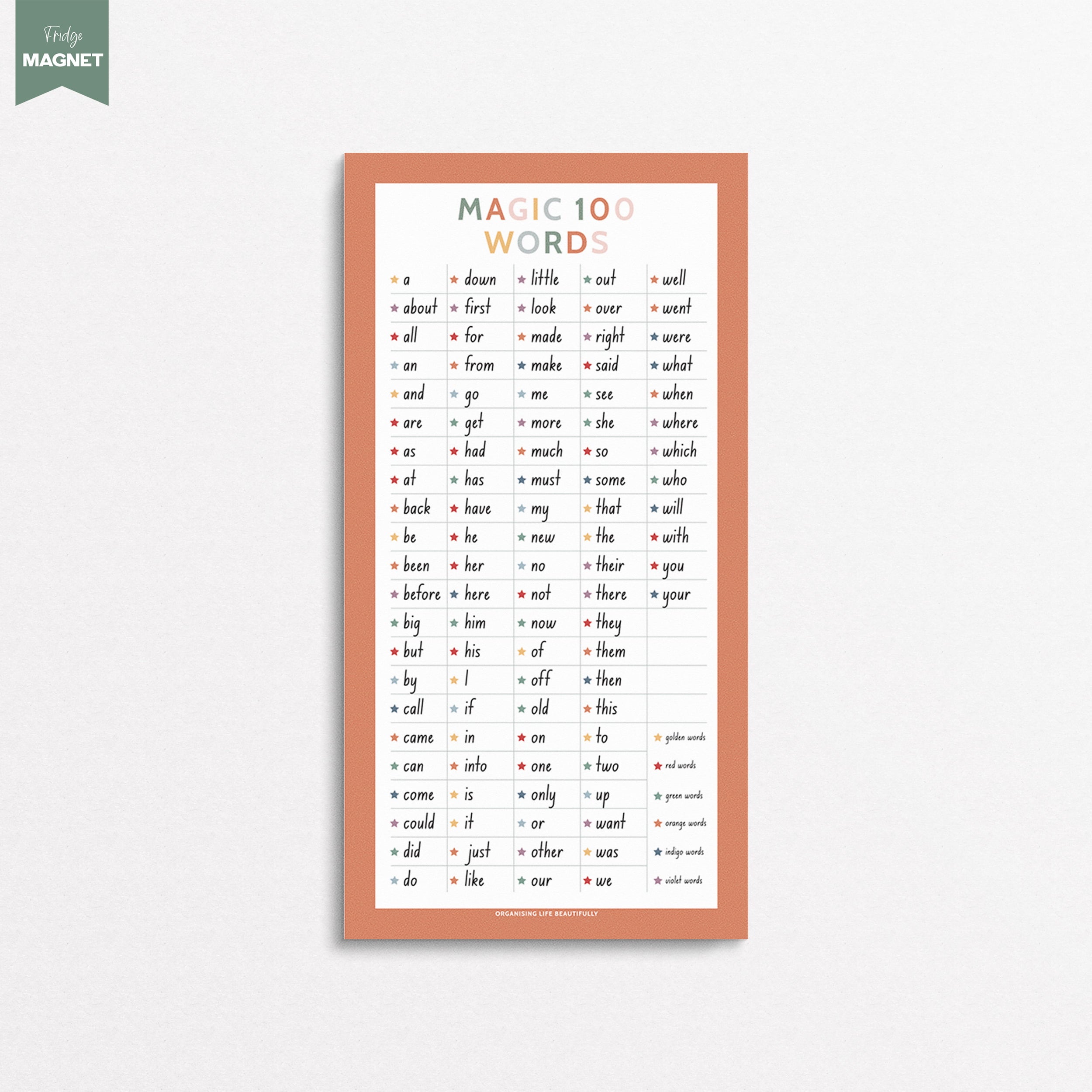 Writing Board – 100 Magic Words – Love Shack Giftware