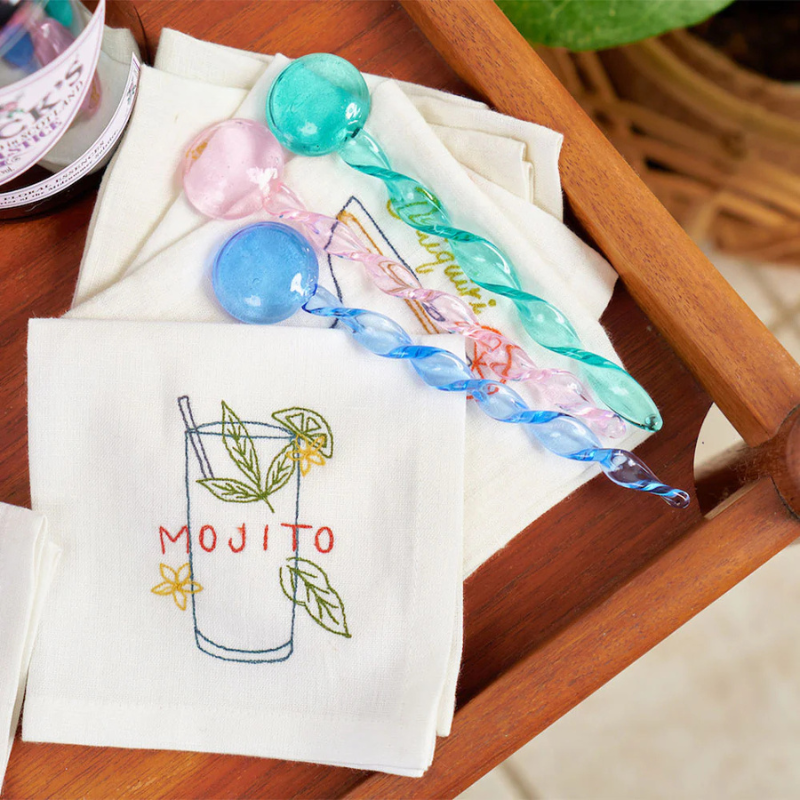 Cocktail Swizzle Spoons – Twist Set – Love Shack Giftware