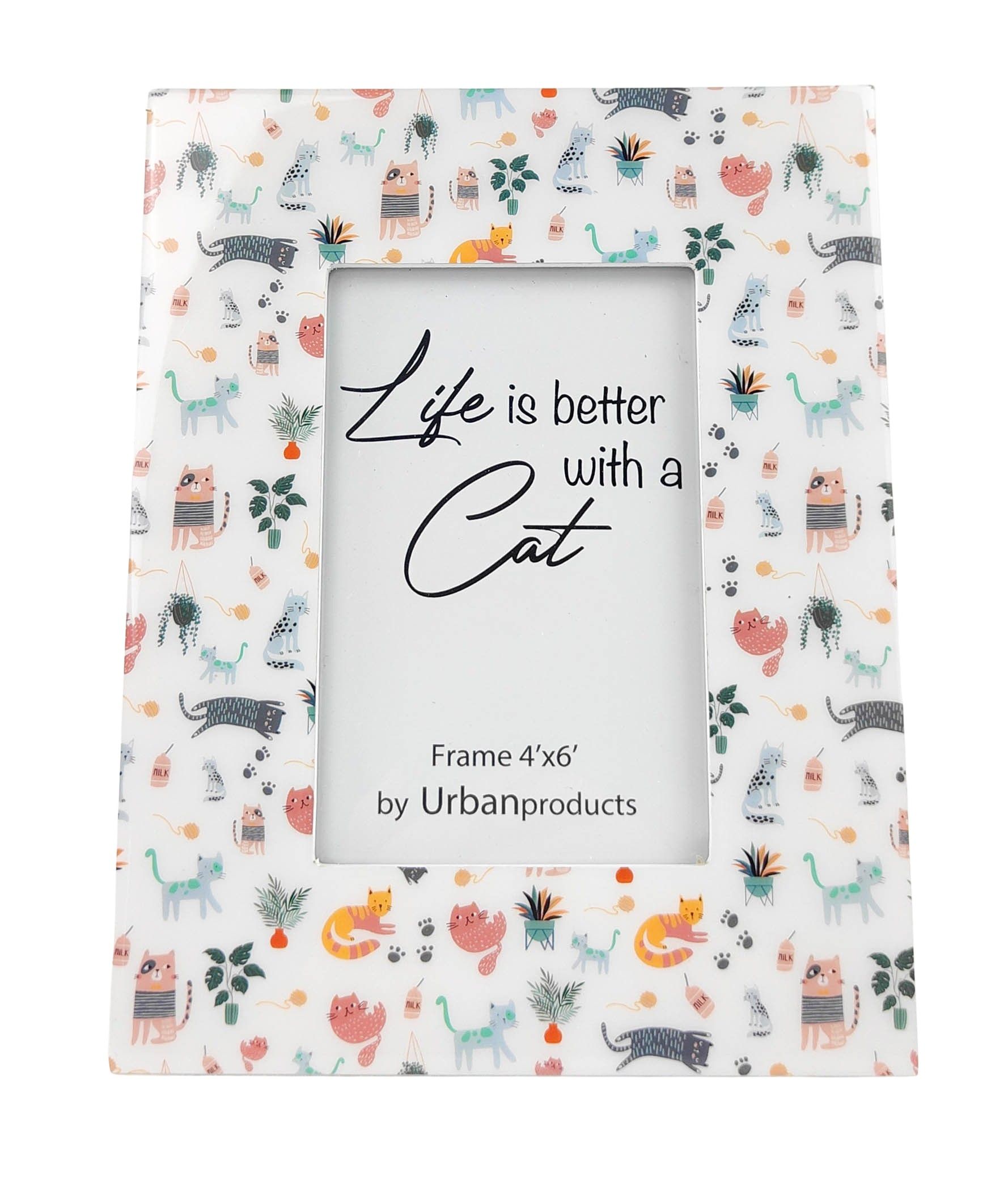Life is Better with a Cat Frame Colourful 4×6 – Love Shack Giftware