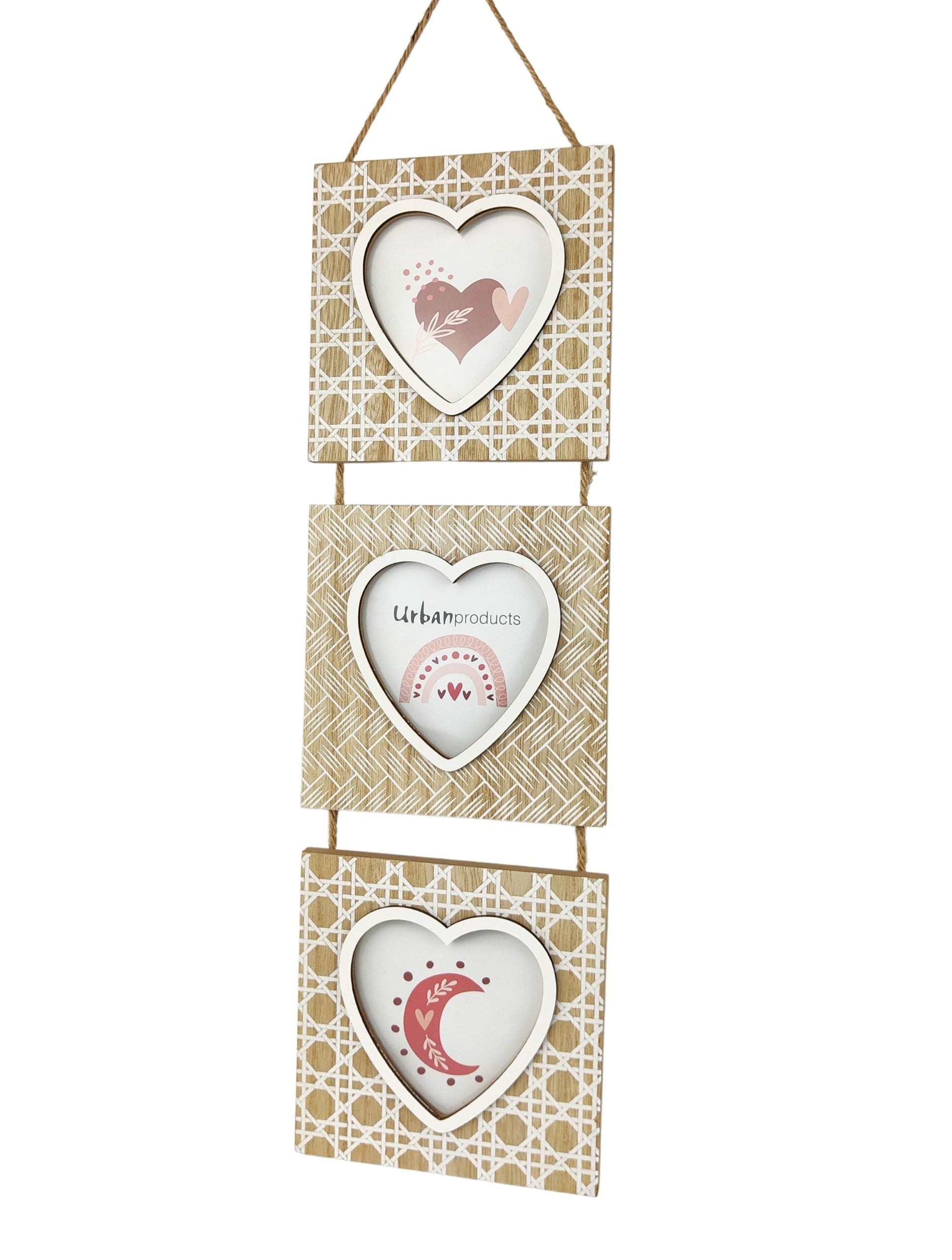Romie Triple Hanging Frame Natural 56cm – Love Shack Giftware