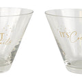 It’s Cocktail Time Cocktail Glass Gold (Set of 2) – Love Shack Giftware