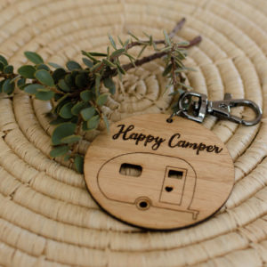 Happy Camper Keyring - Love Shack Giftware