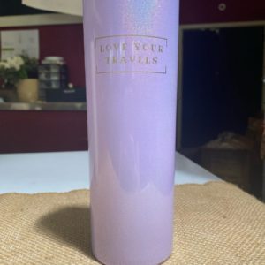 Love Your Travels Pastel Purple Glitter Travel Mug - Love Shack Giftware