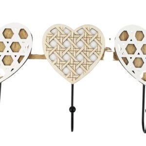Romie Heart Wall Hook Natural - Love Shack Giftware