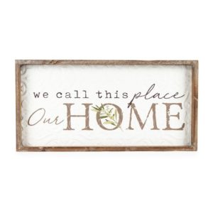 Pressed Metal With Timber Frame Wallhanging Home - Love Shack Giftware