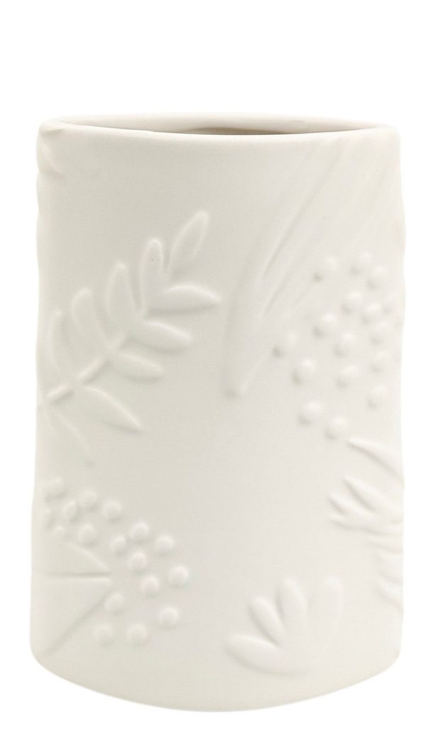 Caprice Foliage Vase Snow Small - Love Shack Giftware