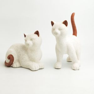 Jenna Cat Ornament Terracotta & Sand - Love Shack Giftware