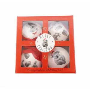 RT Christmas Animals Bauble Gift Box (Set of 4) - Love Shack Giftware