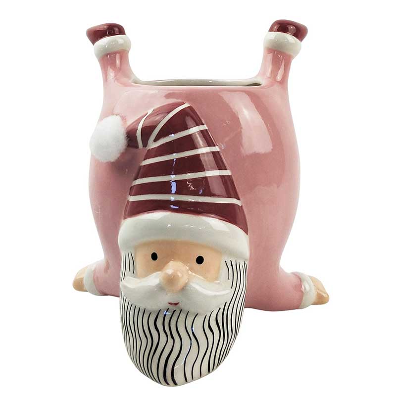 Quirky Santa Planter Pink - Love Shack Giftware