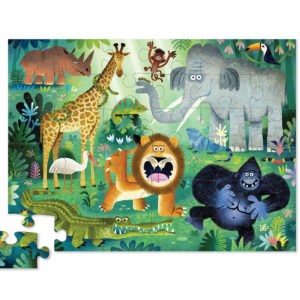 Shaped Box 36PC - Very Wild Animals Puzzle - Love Shack Giftware