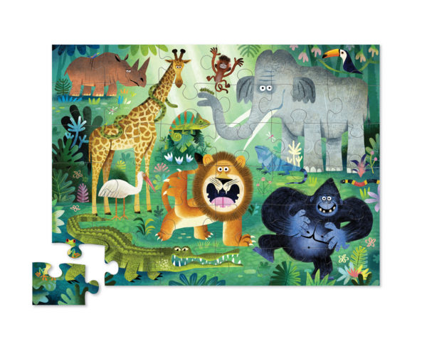 Shaped Box 36PC - Very Wild Animals Puzzle - Love Shack Giftware