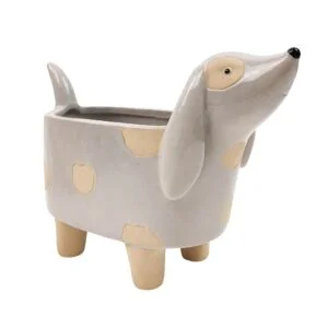 Dog Planter Grey Small - Love Shack Giftware