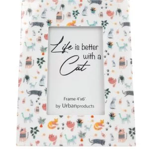 Life is Better with a Cat Frame Colourful 4x6 - Love Shack Giftware