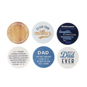 Fathers Day Ceramic Coasters - Love Shack Giftware