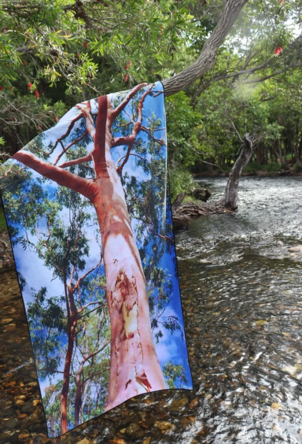Outback Sun Lemon Scented Gum Travel Towel Action Shot - Love Shack Giftware