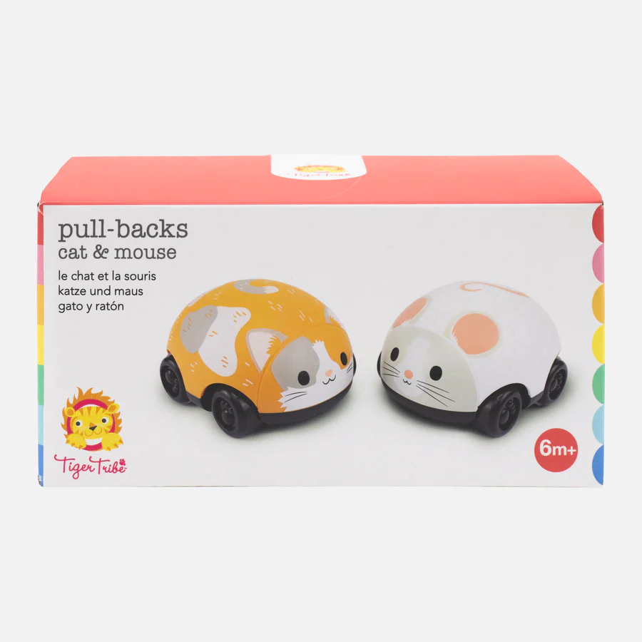 Pull Backs Cat and Mouse Front Image - Love Shack Giftware