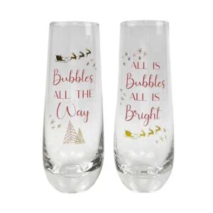 All is Bubbles All is Bright Champagne Glass Pink - Love Shack Giftware