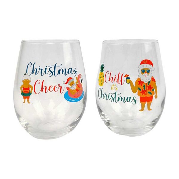 Chill It's Christmas Cheer Wine Glass - Love Shack Giftware