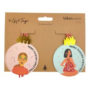 Merry Fucking Christmas Bauble Gift Tag - Love Shack Giftware