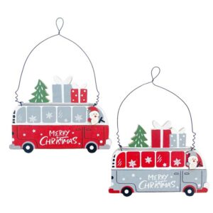 Caravan Hanging Decoration Red & Grey - Love Shack Giftware
