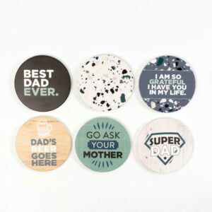 Fathers Day Ceramic Coasters 2023 - Love Shack Giftware