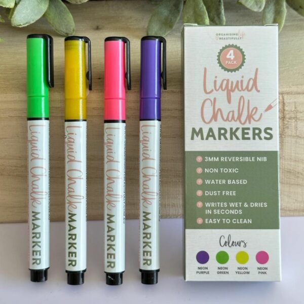 Organising Life Beautifully Neon Liquid Chalk Markers - Love Shack Giftware