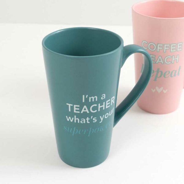 Teacher Superpower Latte Mug Styled - Love Shack Giftware