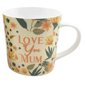 Cassia Floral Love You Mum Mug Yellow - Love Shack Giftware