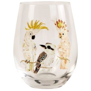Frankie B Aus Birds Glass Colourful 12cm - Love Shack Giftware