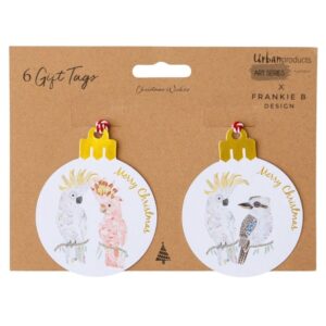 Frankie B Aus Birds Bauble Gift Tag Colourful - Love Shack Giftware