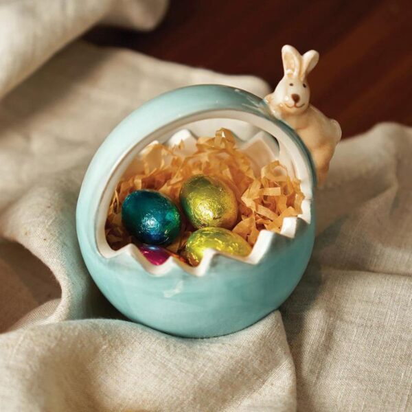 Blue Ceramic Bowl Easter - Love Shack Giftware