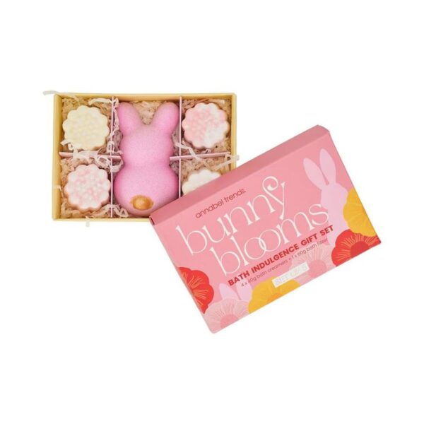 Bunny Blooms Bath Gift Set Box View - Love Shack Giftware