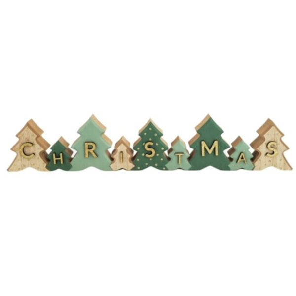 CHRISTMAS TREE SIGN – GREEN – 40CM - LOVE SHACK GIFTWARE