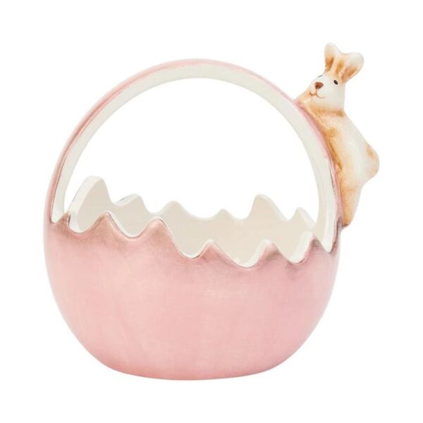 Ceramic Bunny Basket Pink - Love Shack Giftware