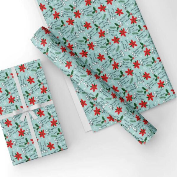 Naughty Nice Wrapping Paper - Love Shack Giftware