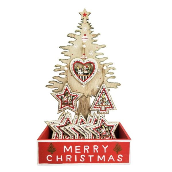 Santa, Reindeer & Snowman Scene Decoration - Love Shack Giftware