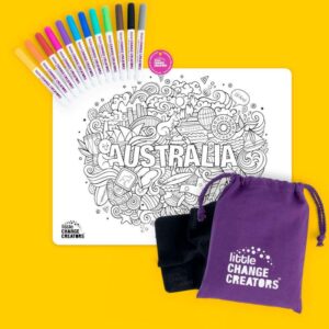 AUSTRALIA Re-FUN-able™ Colouring Set - Love Shack Giftware