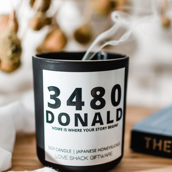 Donald 3480 Post Code Candle - Love Shack Giftware (2)