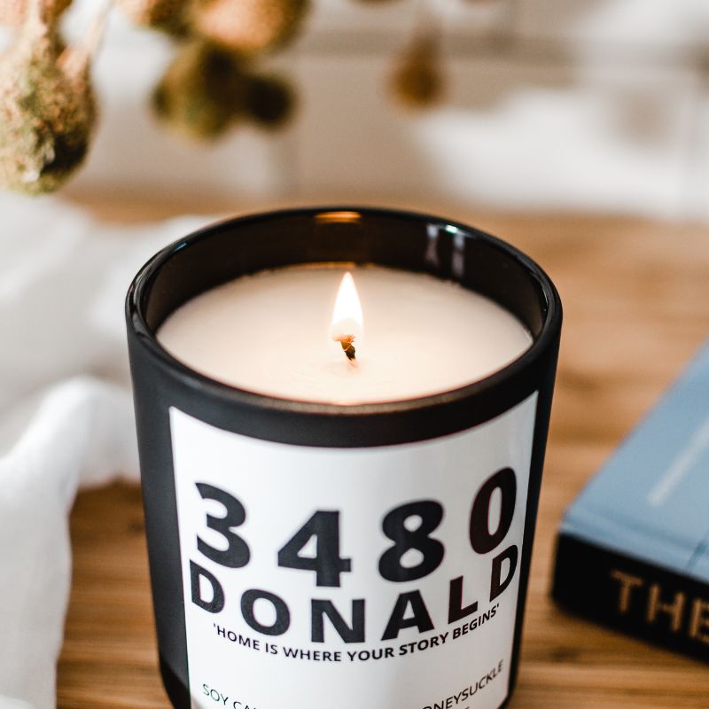 Donald 3480 Post Code Candle - Love Shack Giftware