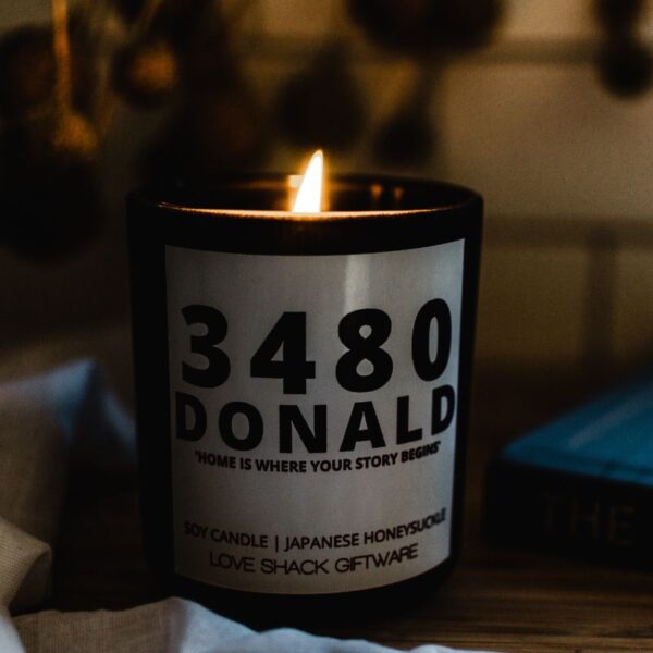 Donald 3480 Post Code Candle - Love Shack Giftware