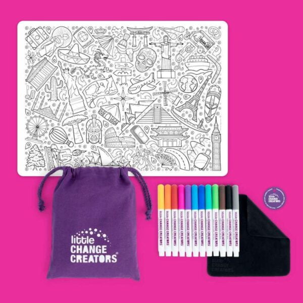 OUR WORLD Re-FUN-able™ Colouring Set 3 - Love Shack Giftware