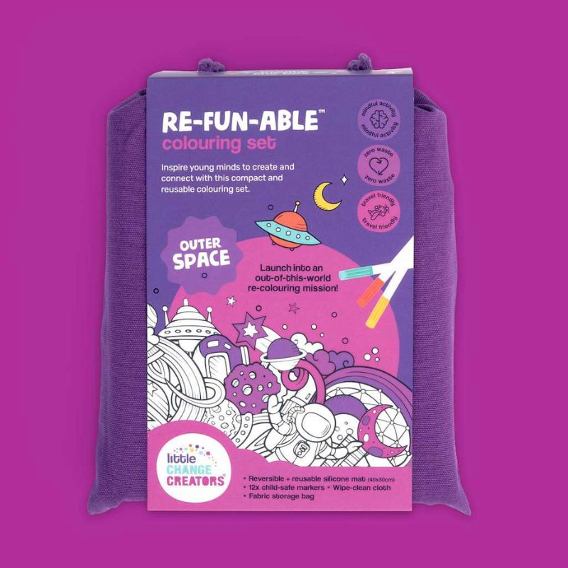 OUTER SPACE Re-FUN-able™ Colouring Set 2 - Love Shack Giftware