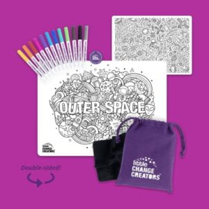OUTER SPACE Re-FUN-able™ Colouring Set 3 - Love Shack Giftware
