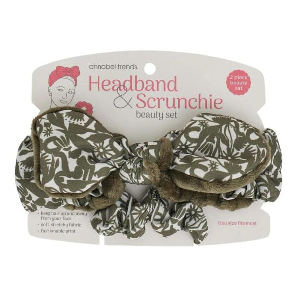 Printed Headband & Scrunchie Set - Abstract Gum - Love Shack Giftware