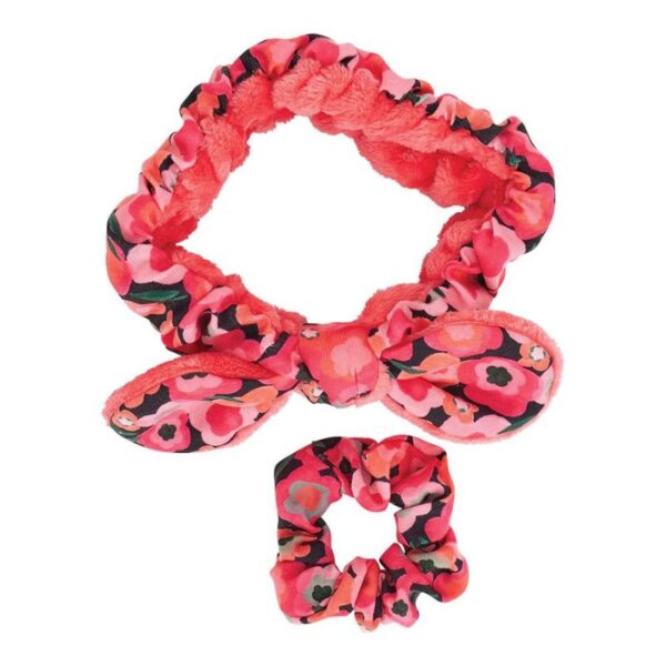Printed Headband & Scrunchie Set - Midnight Blooms - Love Shack Giftware