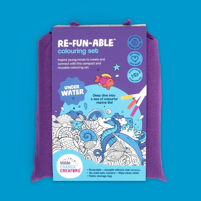 UNDERWATER Re-FUN-able™ Colouring Set 2 - Love Shack Giftware