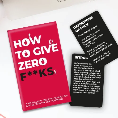 How to Give Zero Fucks Cards - Love Shack Giftware