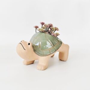 Turtle Planter Pot Sage 21cm - Love Shack Giftware (1)