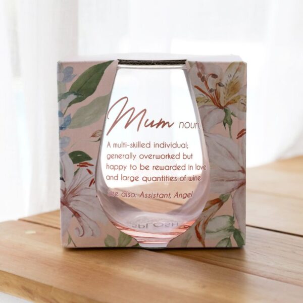 Splosh Mother’s Day – Stemless Wine Glass - Love Shack Giftware (1)