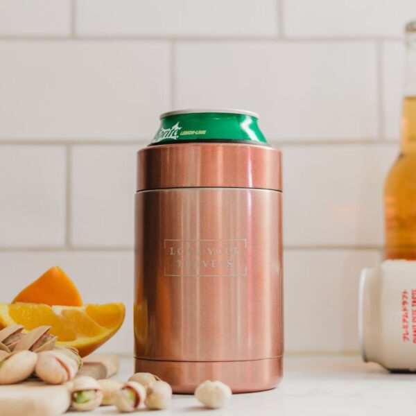 Love Your Travels - Rose Gold Insulated Can Holders - Love Shack Giftware